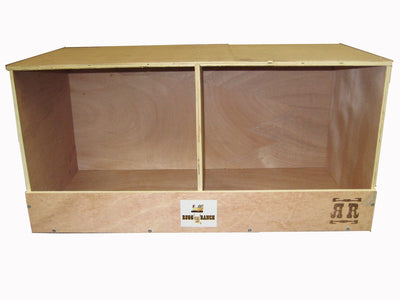 Duplex Nesting Box (2 Hole) front view - Poultry Supplies by Rugged Ranch
