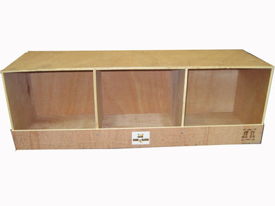 Triplex Nesting Box (3 Hole) front view - Poultry Supplies by Rugged Ranch