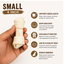 Rugged Ranch Small Dog Rawhide Bones Bulk Pack of 6, natural rawhide protein treat knot bones, size chart