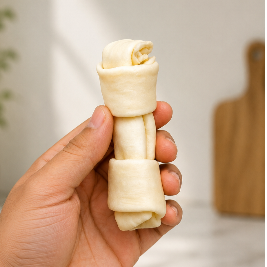 Rugged Ranch Small Dog Rawhide Bones Bulk Pack of 6, natural rawhide protein treat knot bones, nutrition