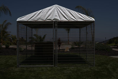 A Frame Top 10' x 10' front view - Kennel Accessories by Rugged Ranch