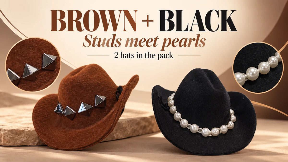 Cowboy Hats Brown & Black (2 Pack) landscape banner 2 - Rugged Ranch