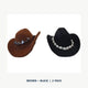 One brown studded and one black pearl-trimmed Chicken Cowboy Hat in the two-pack