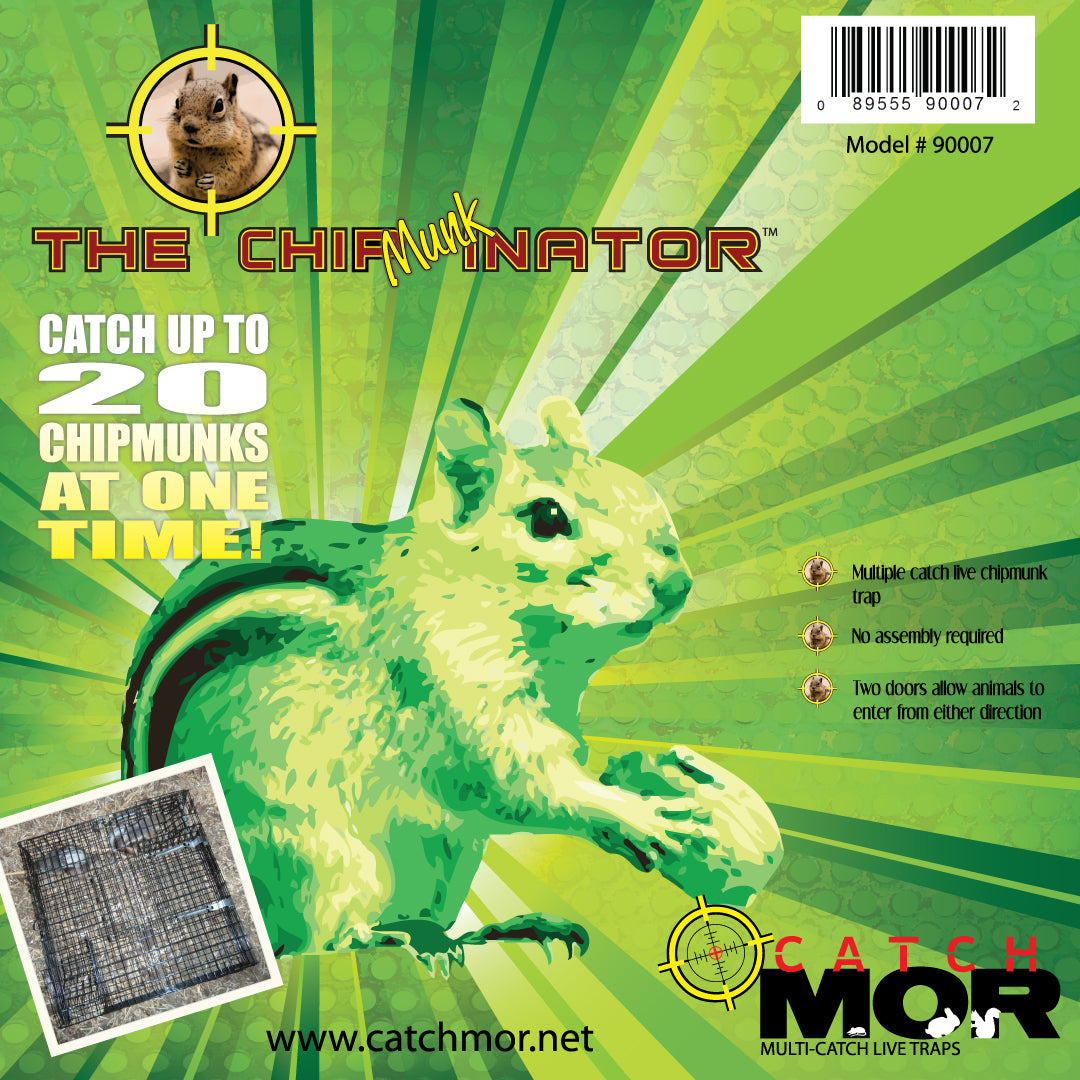 Chipmunkinator product photo - Humane Multi-Catch Live Chipmunk Trap by Rugged Ranch