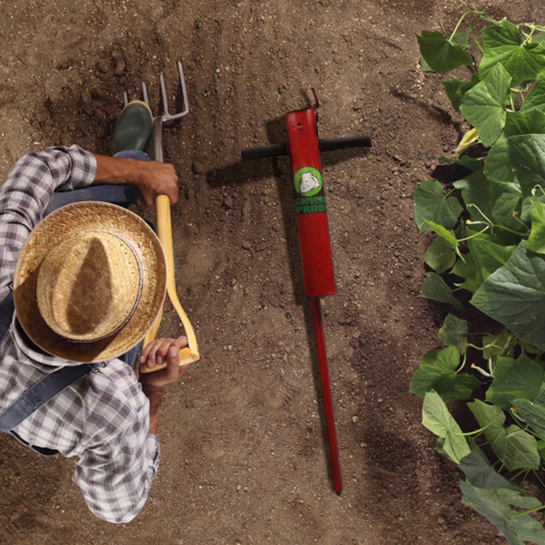 Commercial Gopher Prod top angle - Professional Gopher Poison Applicator by Rugged Ranch