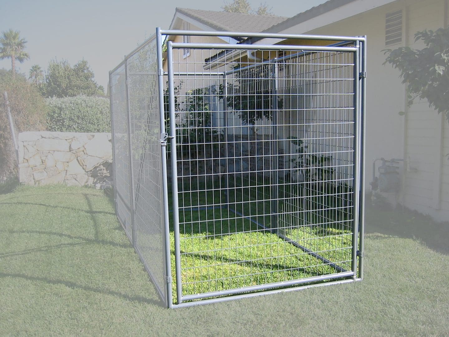 Durango Extra Gate Galvanized front view - Dog Kennels by Rugged Ranch