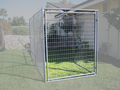 Durango Extra Gate Galvanized front view - Dog Kennels by Rugged Ranch