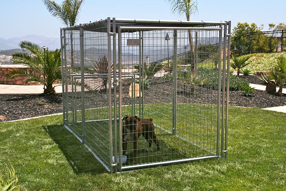 Durango Galvanized Kennel 5' x 10' x 6' side view - Dog Kennels by Rugged Ranch