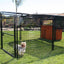 Omaha Chicken Coop Black/White front view - Wood Coops by Rugged Ranch