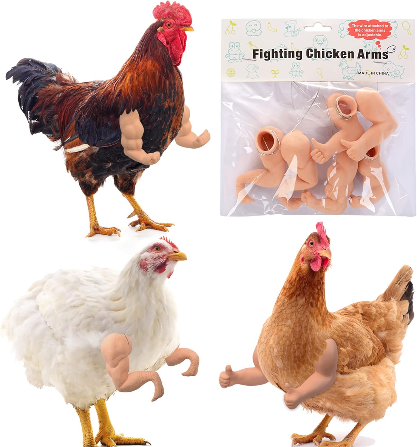 T Rex Arms Chicken Costume detail shot - Chick Outfitters by Rugged Ranch