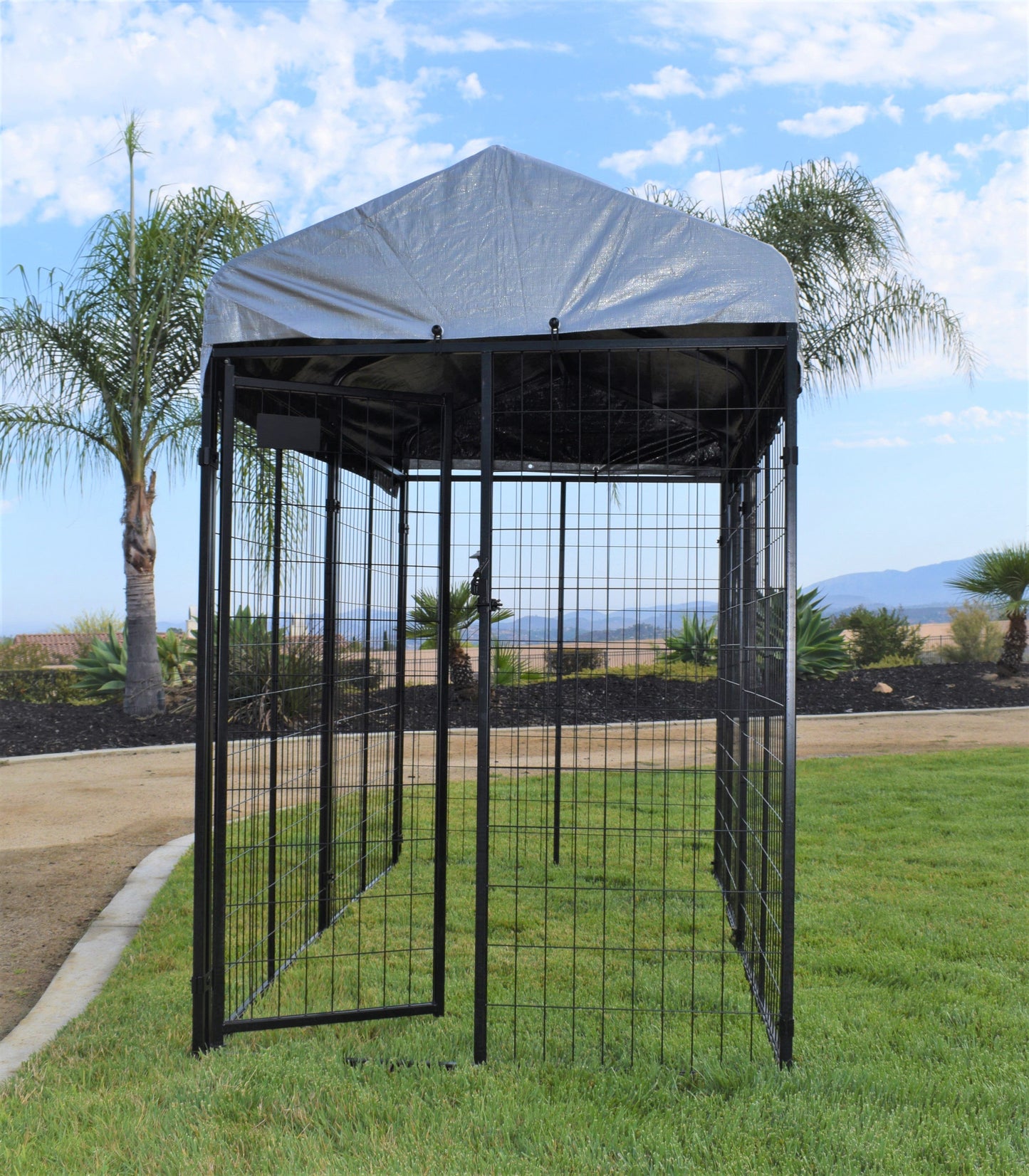 Tucson 2.0 Kennel 4' x 8' x 6' side view - Dog Kennels by Rugged Ranch