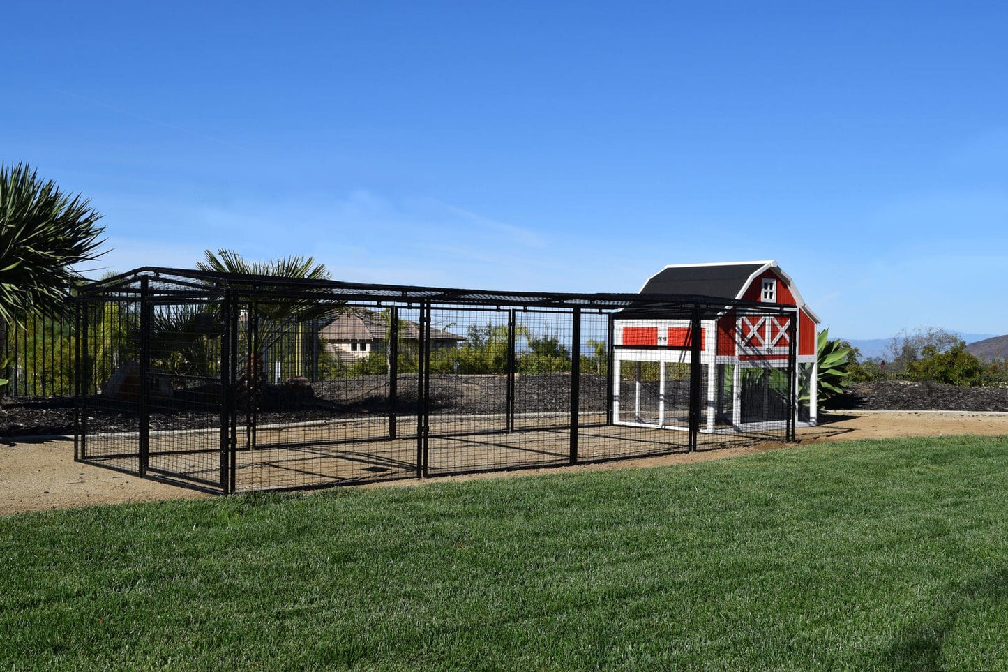 Universal Welded Wire Pen in use with animals - Metal Coops by Rugged Ranch